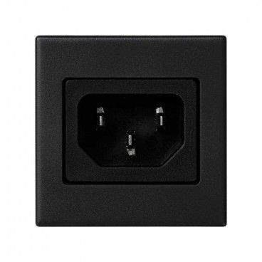 Placa K45 con 1 conector rápido macho IEC320 gris grafito SIMON K305A/14