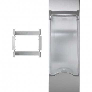 Placa K45 3 mecanismos para magnetotérmico diferencial DIN aluminio SIMON KF03/8