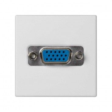 Placa de mecanismo K45 1/2 com 1 conector VGA branco neve SIMON K100B/9