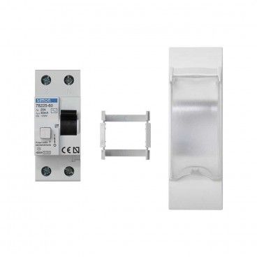 Placa K45 3 mecanismos com diferencial 30mA DIN branco neve SIMON KF04C/9
