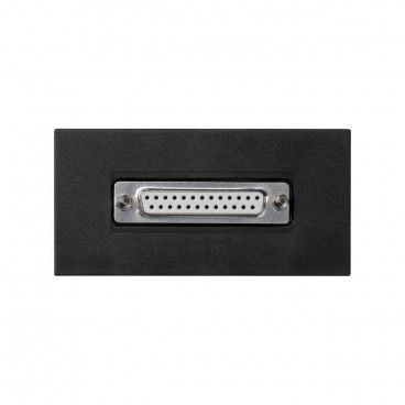 Placa K45 2 mecanismos con 1 conector DB25 hembra gris grafito SIMON K104A/14