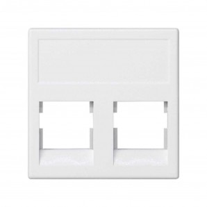 Placa K45 2 con ectores PANDUIT blanco nieve SIMON KB069/9