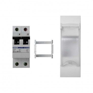 Placa K45 3 mecanismos con magnetotérmico bipolar 10A blanco nieve SIMON KF04B/9