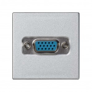 Placa K45 1/2mecanismo con 1 conector VGA aluminio SIMON K100B/8