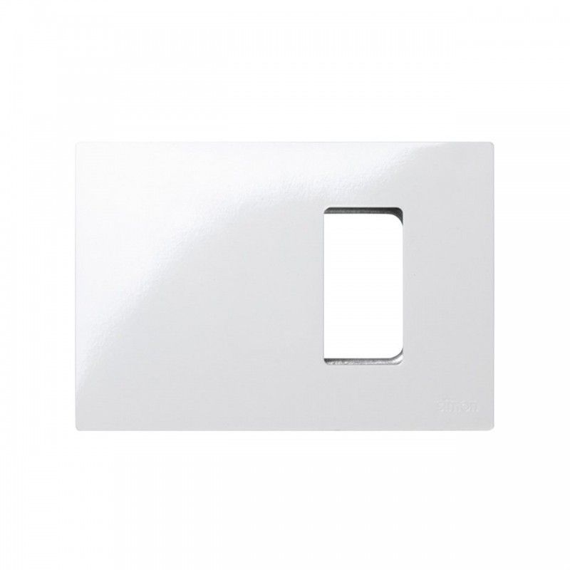 Placa americana Simon 27 Play con 1 módulo estrecho caja universal blanco SIMON 2702611-030