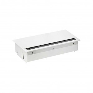 Kit dentro de la mesa personalizable Simon 400 con tapa y cepillo, 3 schukos y 3 elementos vacíos blanco SIMON 44603000-130