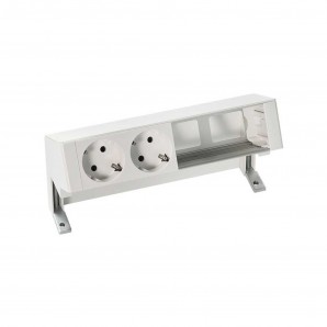 Kit de mesa personalizável com 2 tomadas Schuko e 2...