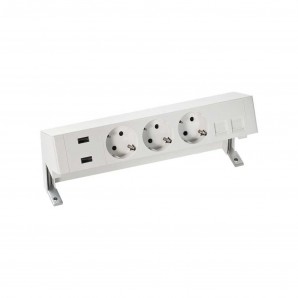 Kit completo de mesa com carregador 2xUSB, 3 schukos e...