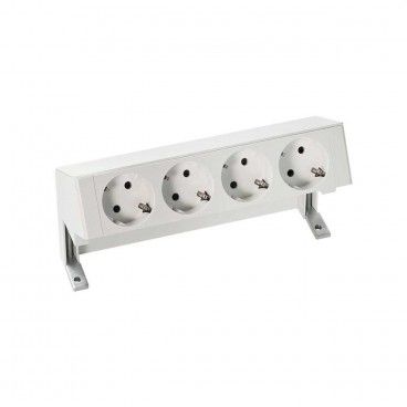 Kit completo de mesa com 4 tomadas Schuko brancas SIMON 42404000-130