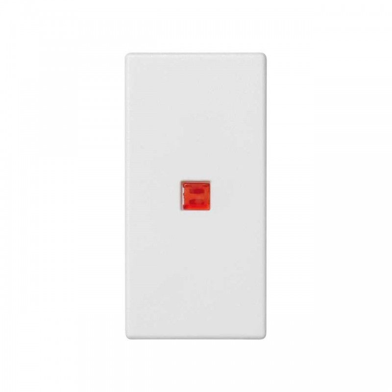 Conmutador interruptor unipolar 16A K45 con piloto medio mecanismo blanco nieve SIMON K115/9