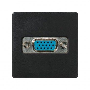 Conector con tapa vídeo VGA Simon 27 PLAY grafito SIMON 2700091-038