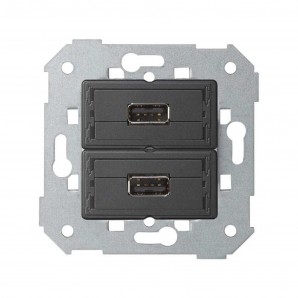 Conector 2xUSB 2.0 Simon 75 tipo-A fêmea SIMON 7501090-039