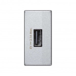 Carregador USB K45 1 módulo de alumínio 2.1A SIMON K126D/8