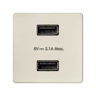 Carregador 2xUSB 5V/DC 2.1A Simon 27 marfim SIMON 2701096-031