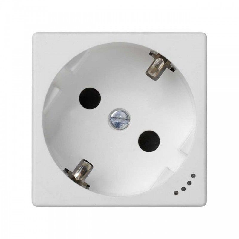 Base schuko embornamiento tornillo piloto blanco nieve SIMON KL01/9
