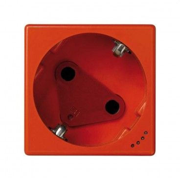Conexão de terminal com parafuso de segurança laranja base Schuko SIMON KLS01/7