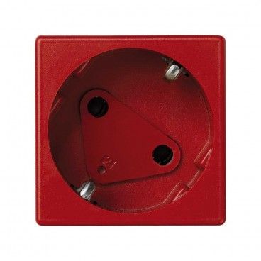 Base schuko embornamiento rápido seguridad rojo SIMON KS11/6
