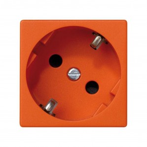 Base Schuko proteção de conexão rápida laranja SIMON K11/7
