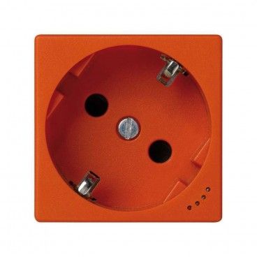 Base schuko embornamiento tornillo piloto naranja SIMON KL01/7