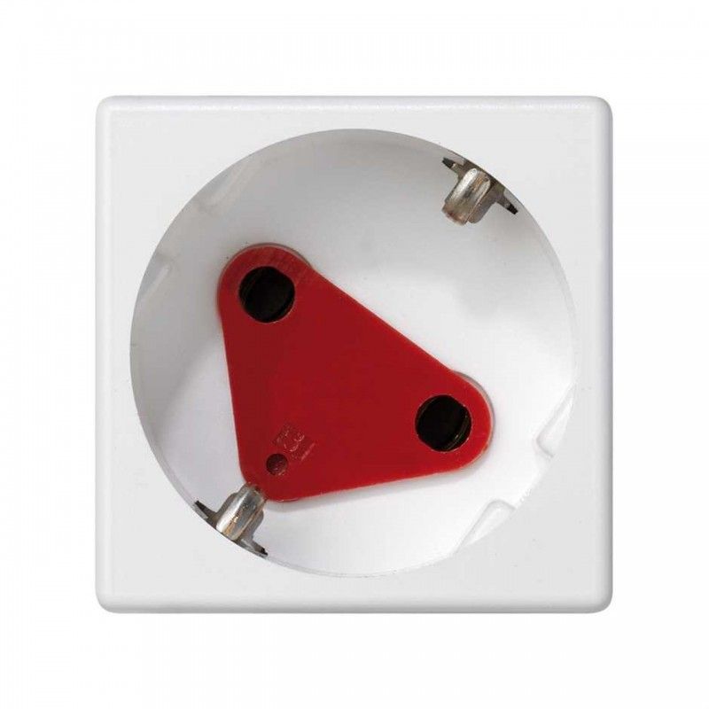 BASE DE ENCHUFE SIMON 82 SCHUKO CON EMBORNAMIENTO TORNILLO+TAPA 16A