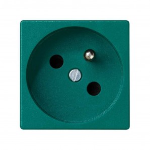 Base enchufe francesa embornamiento rápido protección verde SIMON K22/27