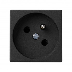 Base enchufe francesa embornamiento tornillo protección gris grafito SIMON K02/14