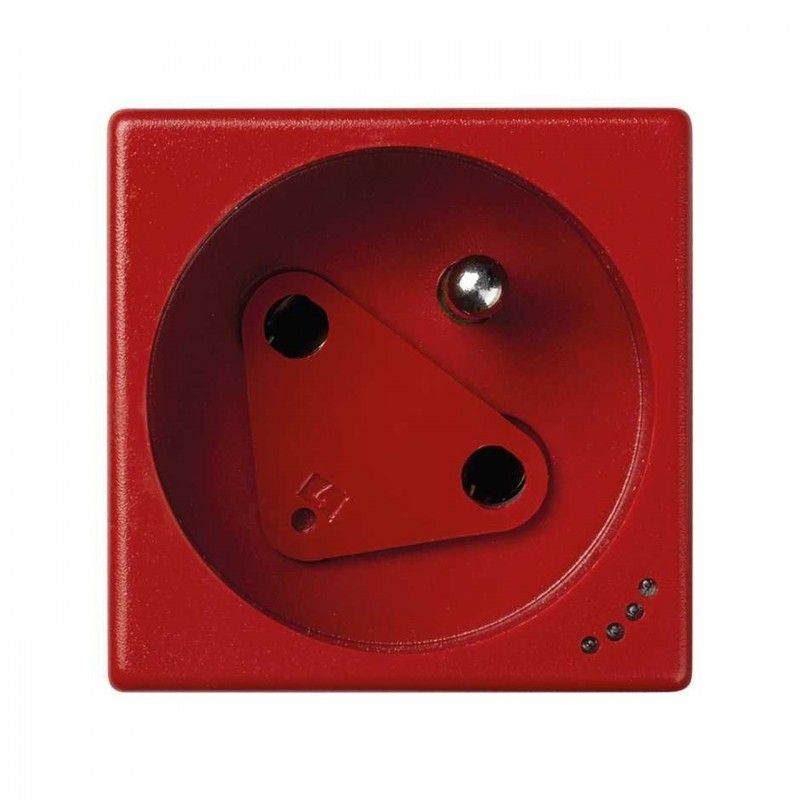 Base enchufe francesa embornamiento tornillo seguridad rojo SIMON KLS02/6