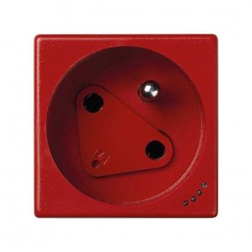 Base enchufe francesa embornamiento tornillo seguridad rojo SIMON KLS02/6