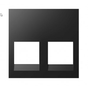 Placa plana com proteção contra poeira para 2 conectores...