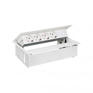 Kit completo de mesa branca com 4 placas Schuko para 2...
