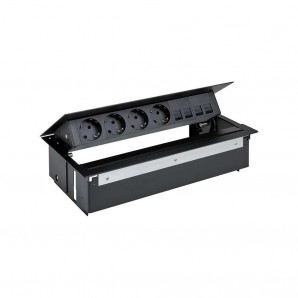 Kit completo de mesa preto com 4 placas de base de...