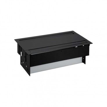 Kit dentro de la mesa personalizable  con tapa y cepillo, 4 schukos y 2 elementos vacíos negro SIMON 44604000-138