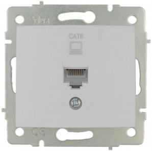 Toma datos R45 categoría 6 Serie Europa 83x81 blanco SOLERA ERP88