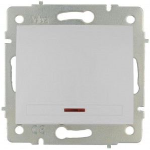 Conmutador interruptor luminoso Serie Europa 10A 83x81 blanco SOLERA ERP02ILQC