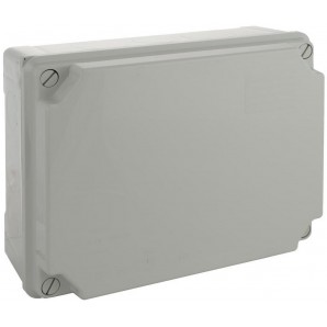 Caja estanca 310x240x125 IP65 IK09 tornillo roscado de plástico con paredes lisas precintables SOLERA 100887