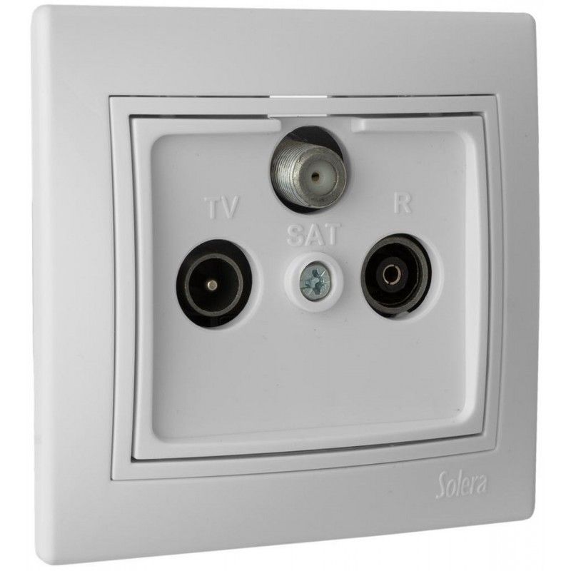 Toma final satélite/TV/radio 83x81 blanco SOLERA ERP48U