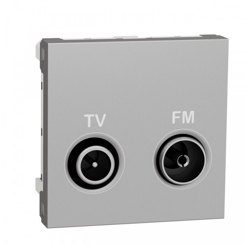 Toma TV-FM intermedia aluminio SCHNEIDER NU345330