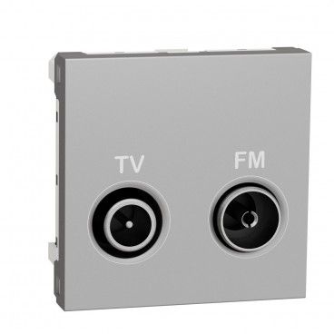 Toma TV-FM intermedia aluminio SCHNEIDER NU345330