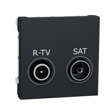 Tomada R-TV/SAT antracite SCHNEIDER NU345554