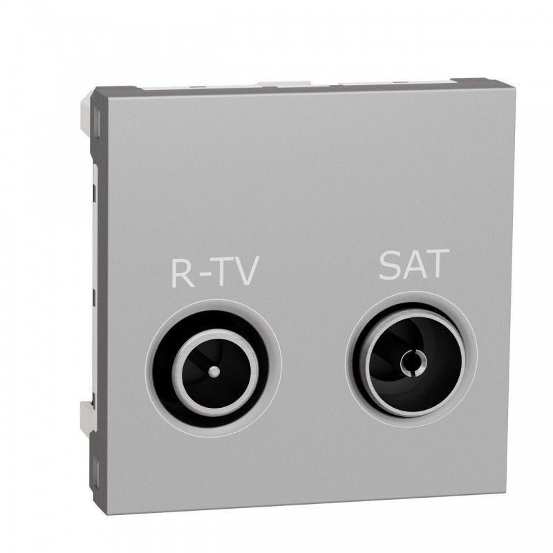 Tomada R-TV/SAT com extremidade de alumínio SCHNEIDER NU345530