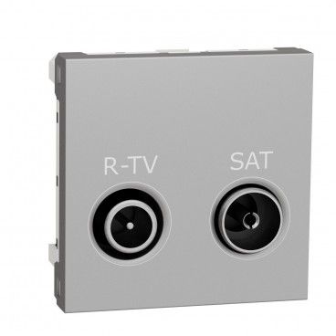 Tomada R-TV/SAT com extremidade de alumínio SCHNEIDER NU345530