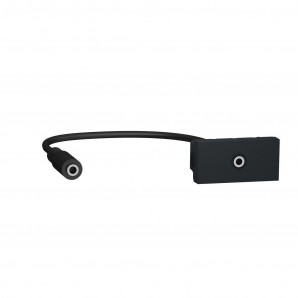 Soquete MINIJACK 3,5mm 1 módulo antracite SCHNEIDER NU343354