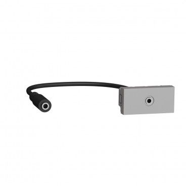 Toma MINIJACK 3,5mm 1 modulo aluminio SCHNEIDER NU343330