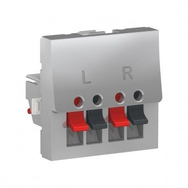 Toma altavoz 2 modulos aluminio SCHNEIDER NU348630