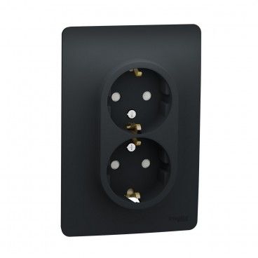 Schuko NU206754 doble antracita SCHNEIDER NU206754