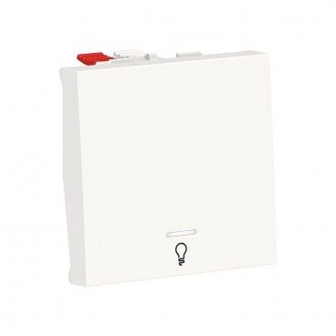 Pulsador 2 módulos luz LED localización polar SCHNEIDER NU320618LN