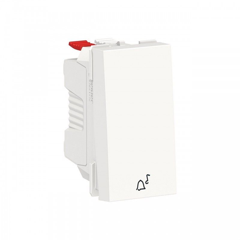Pulsador 1 modulo símbolo timbre polar SCHNEIDER NU310618C