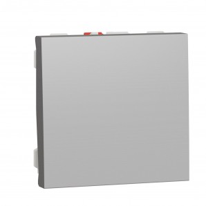 Pulsador 2 módulos aluminio SCHNEIDER NU320630