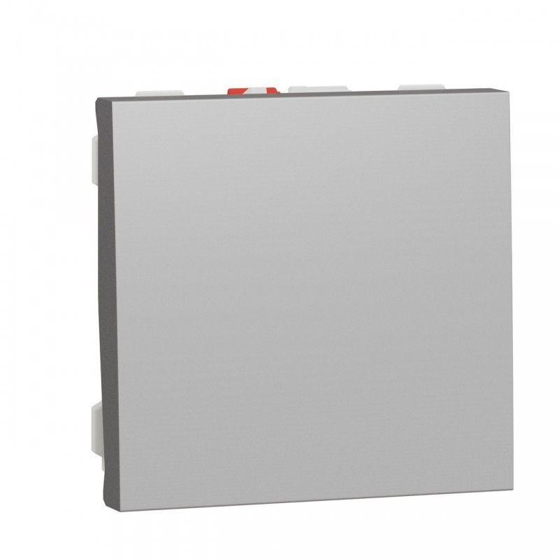 Pulsador 2 módulos aluminio SCHNEIDER NU320630