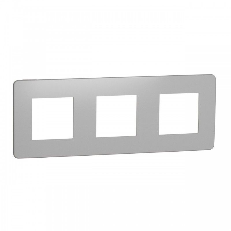 Moldura 3 elementos STUDIO metal alumínio branco SCHNEIDER NU280655